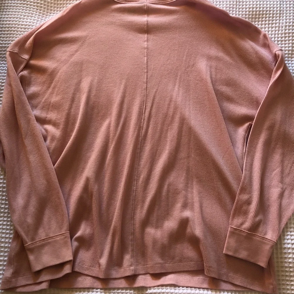 NWOT VS PINK Waffle Knit Long Sleeve Tee - Picture 5 of 7